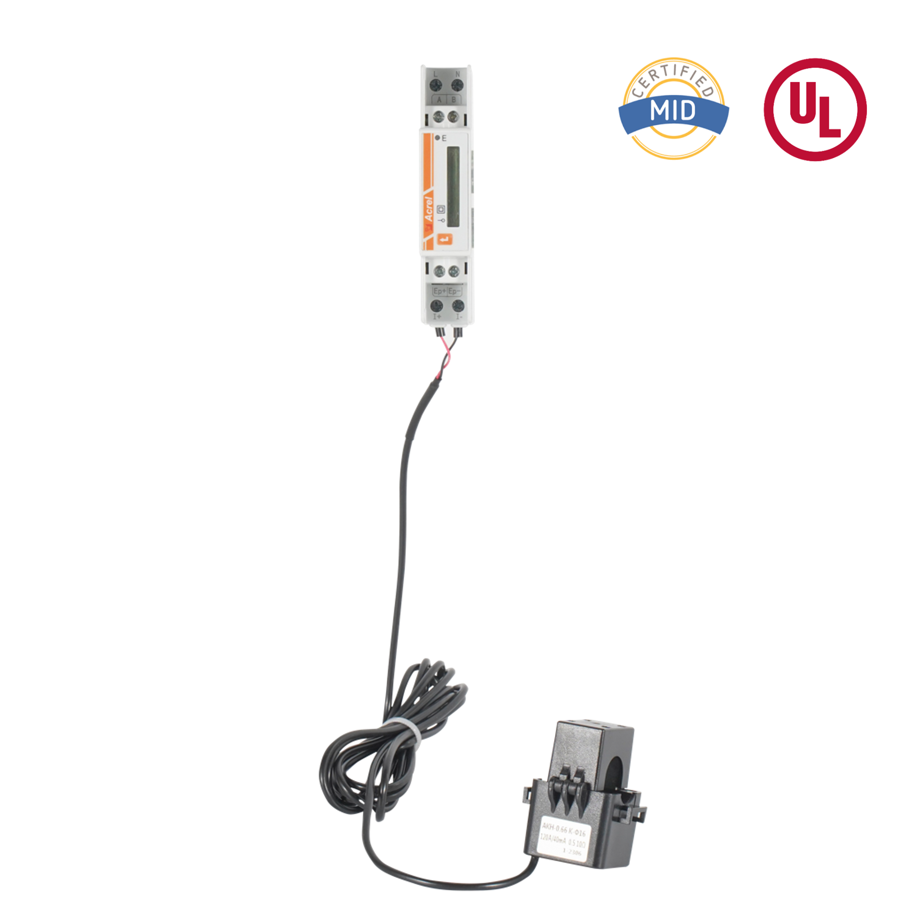 UL Meter Tenaga Fasa Tunggal AC Bertauliah dengan CT Teras Split