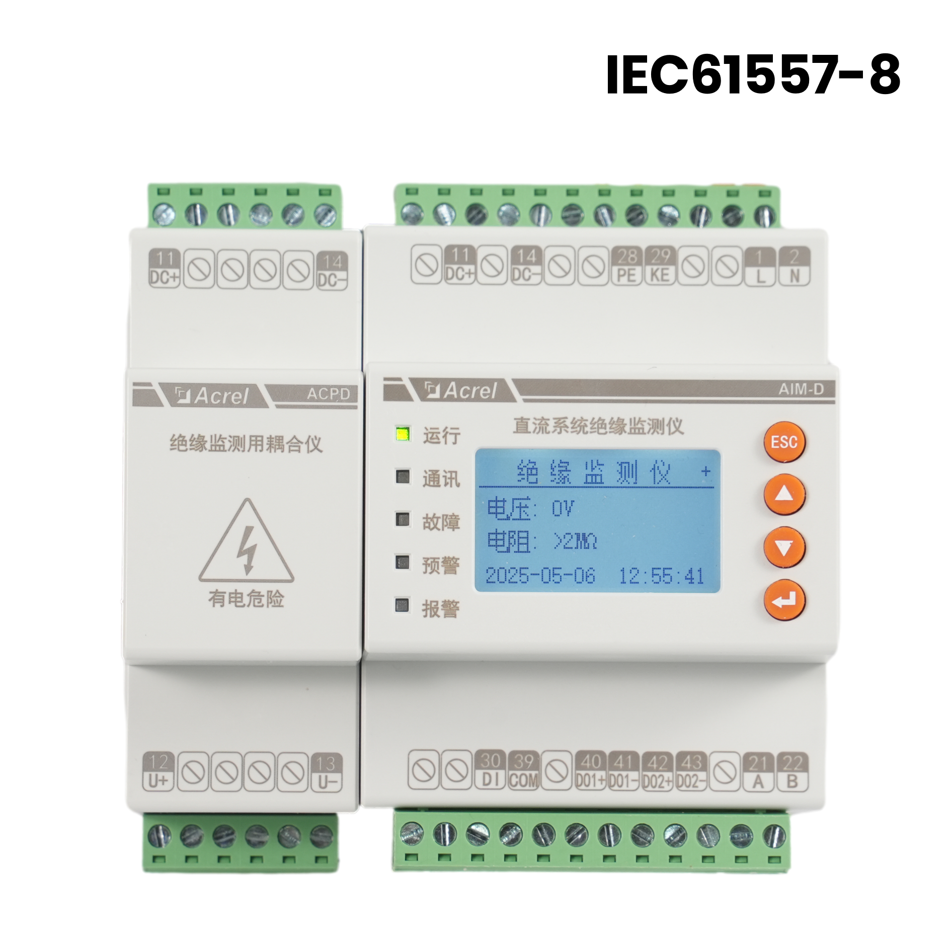 AIM-D500-CA DC DIN Rail Insulation Device IMD dengan IEC61557-8