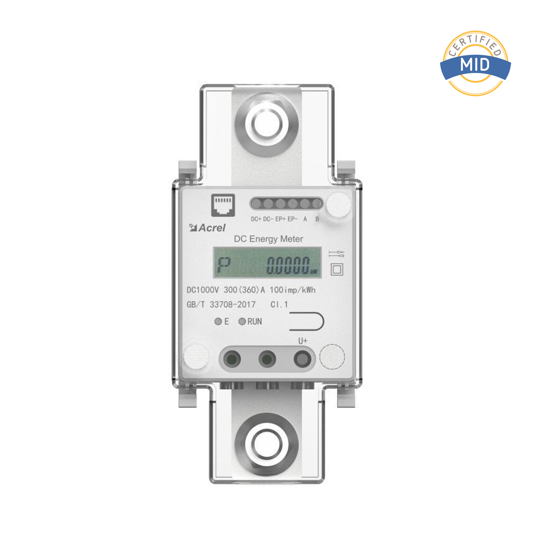 Mid Certified 360A Input DC DC Energy Meter untuk Pengecas EV